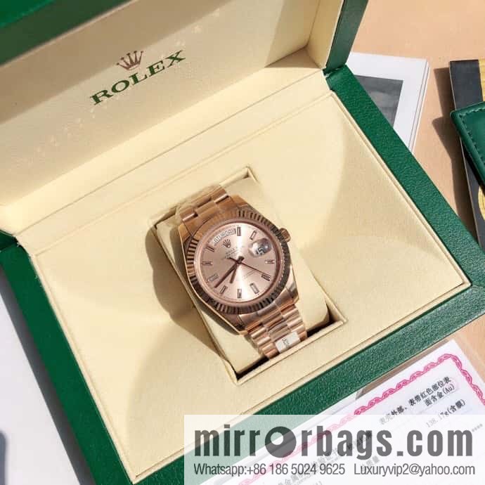 Rolex log type, the whole body is wrapped in 18k gold, the watch diameter is 41mm, and the original Swiss eta-2836 movement watch is loaded.