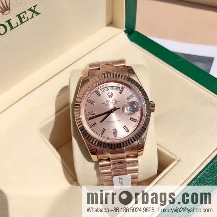 Rolex log type, the whole body is wrapped in 18k gold, the watch diameter is 41mm, and the original Swiss eta-2836 movement watch is loaded.