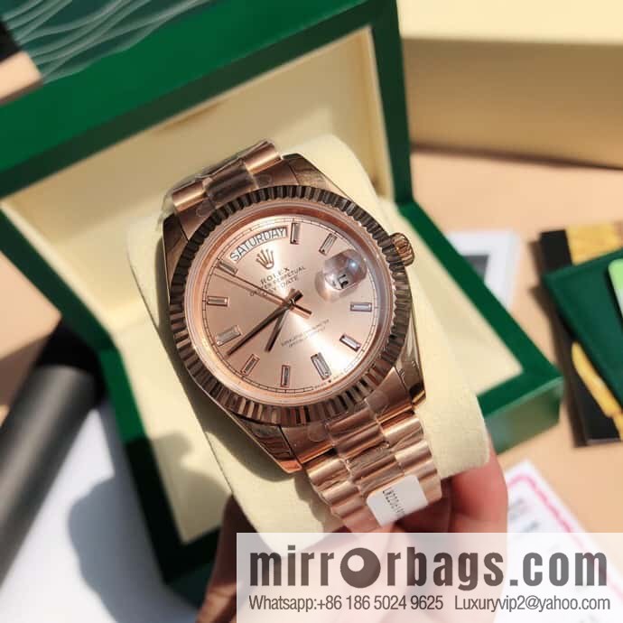 Rolex log type, the whole body is wrapped in 18k gold, the watch diameter is 41mm, and the original Swiss eta-2836 movement watch is loaded.