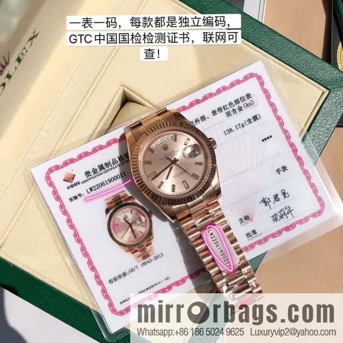 Rolex log type, the whole body is wrapped in 18k gold, the watch diameter is 41mm, and the original Swiss eta-2836 movement watch is loaded.