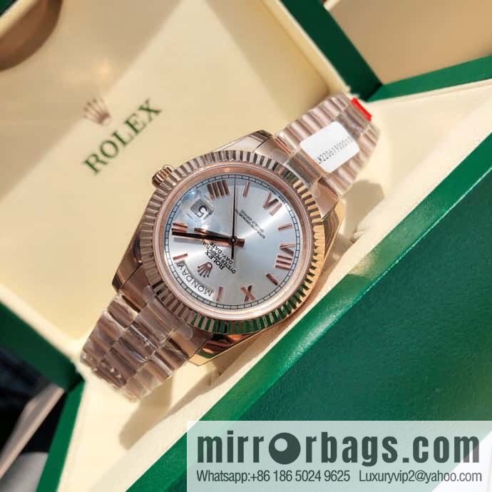 Rolex log type, the whole body is wrapped in 18k gold, the watch diameter is 41mm, and the original Swiss eta-2836 movement watch is loaded.