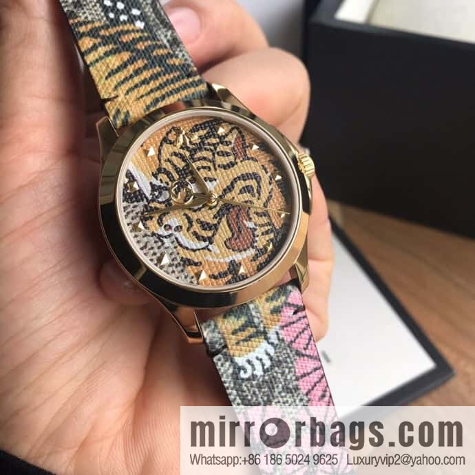 New Gucci Original Gucci, original order~ Gucci G-Timeless original Swiss quartz movement neutral watch tiger surface~ 37mm diameter