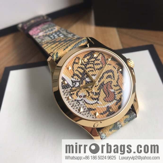 New Gucci Original Gucci, original order~ Gucci G-Timeless original Swiss quartz movement neutral watch tiger surface~ 37mm diameter