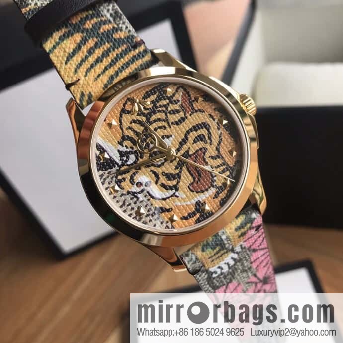 New Gucci Original Gucci, original order~ Gucci G-Timeless original Swiss quartz movement neutral watch tiger surface~ 37mm diameter