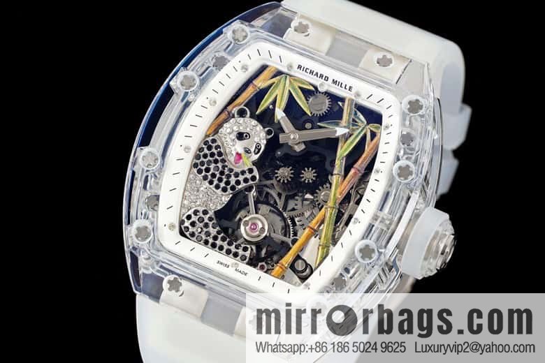 RICHARD MILLE Panda Eats Golden Bamboo, Crystal RM26-01 Tourbillon Watch