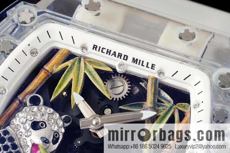 RICHARD MILLE Panda Eats Golden Bamboo, Crystal RM26-01 Tourbillon Watch