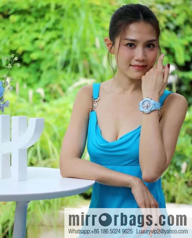 BBF's masterpiece, the king of ceramics HUBLOT Hublot new BIG BANG UNICO Tiffany blue custom Hublot exclusive UNICO HUB 1280 automatic flyback chronograph movement watch