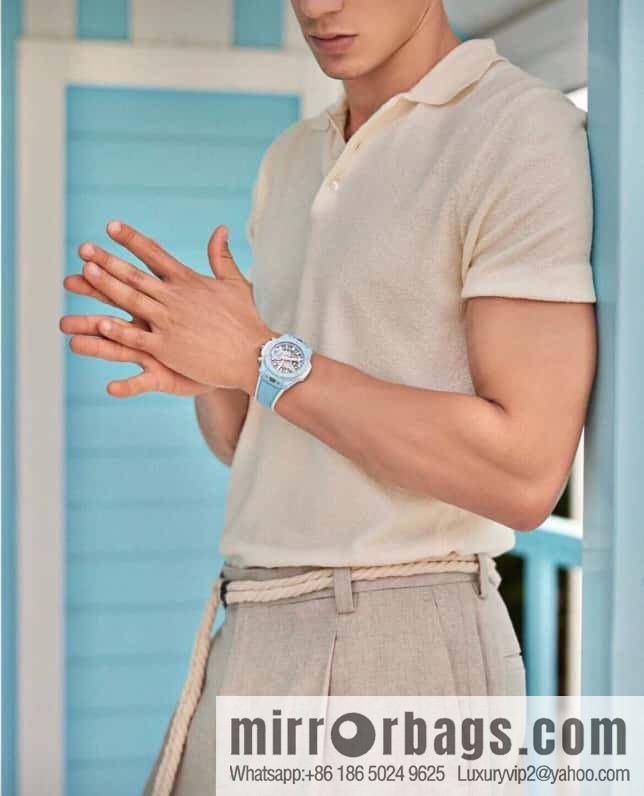 BBF's masterpiece, the king of ceramics HUBLOT Hublot new BIG BANG UNICO Tiffany blue custom Hublot exclusive UNICO HUB 1280 automatic flyback chronograph movement watch