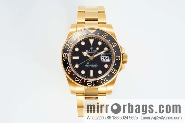 Rolex GMT Greenwich gold-coated one-piece Cal.3186 movement watch