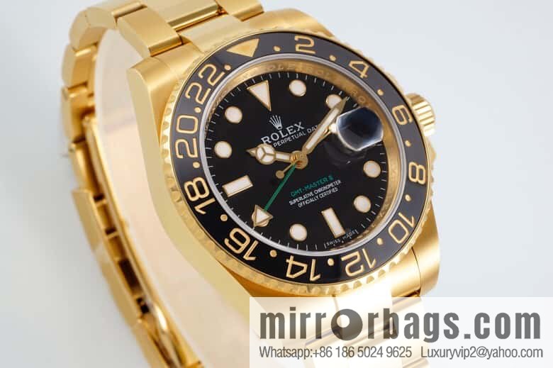 Rolex GMT Greenwich gold-coated one-piece Cal.3186 movement watch