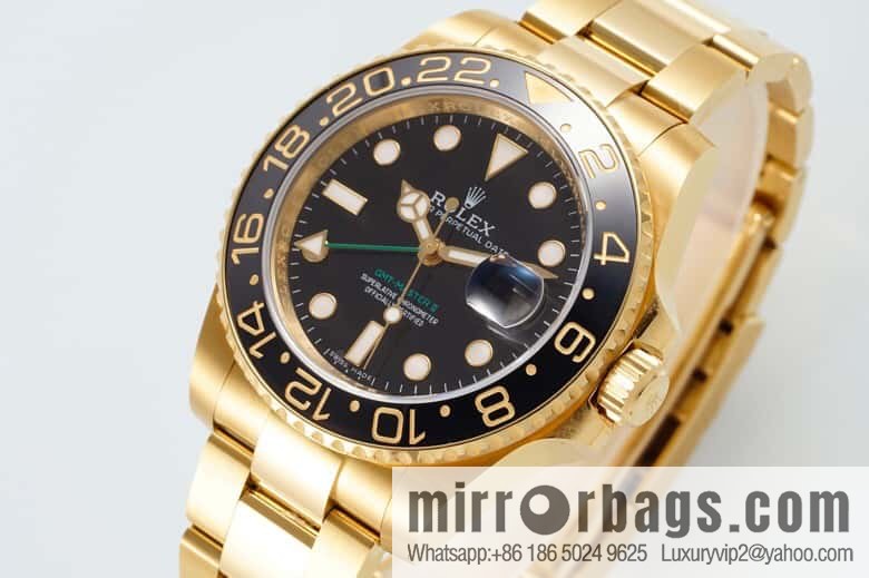 Rolex GMT Greenwich gold-coated one-piece Cal.3186 movement watch