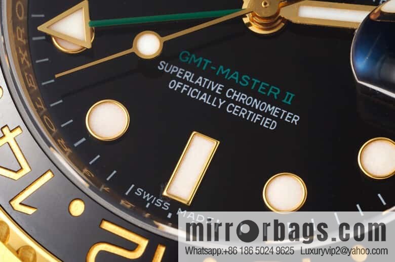Rolex GMT Greenwich gold-coated one-piece Cal.3186 movement watch