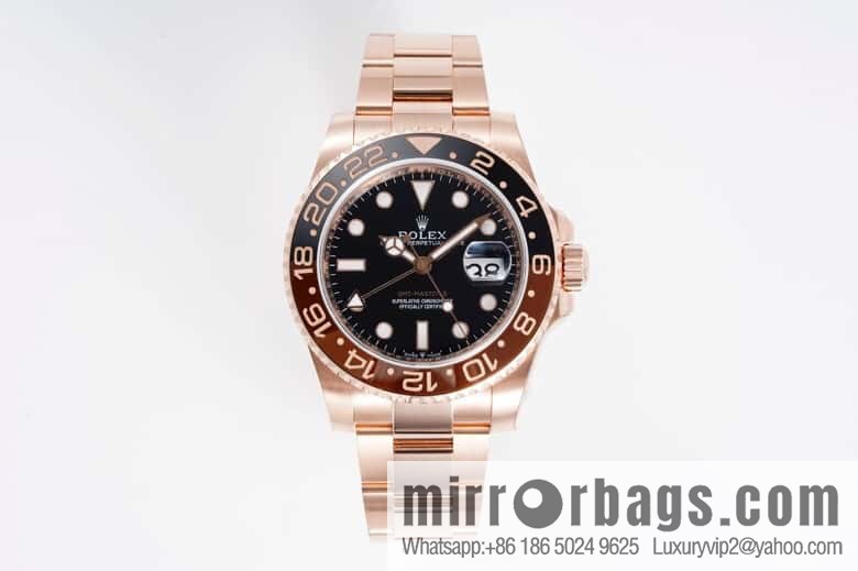 Rolex GMT Greenwich gold-coated one-piece Cal.3186 movement watch