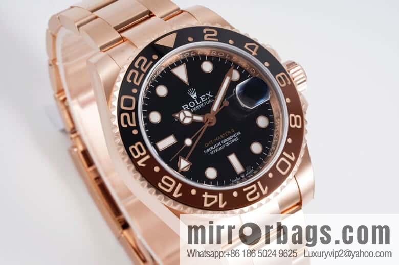 Rolex GMT Greenwich gold-coated one-piece Cal.3186 movement watch