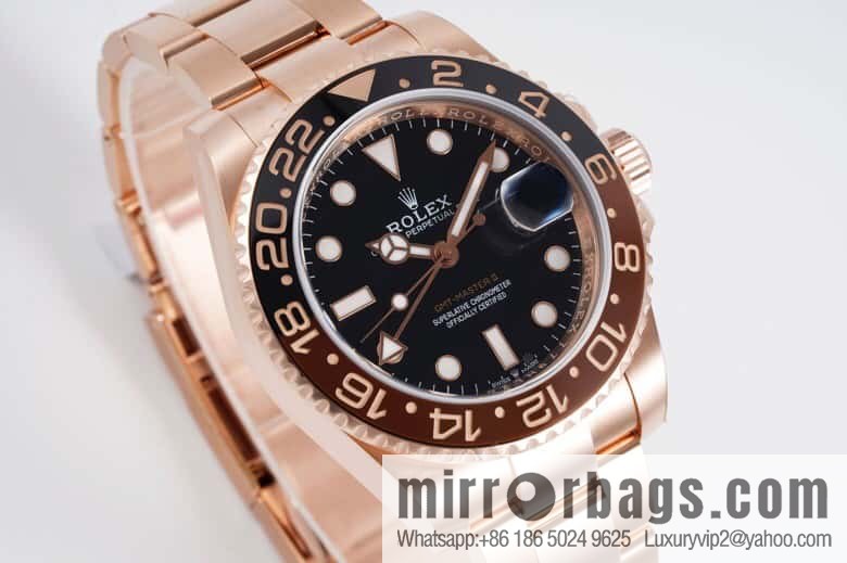 Rolex GMT Greenwich gold-coated one-piece Cal.3186 movement watch