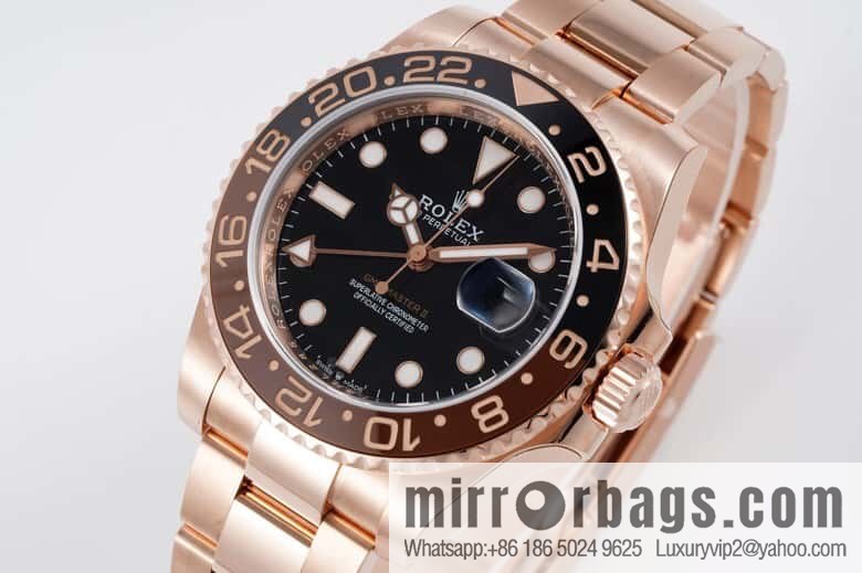 Rolex GMT Greenwich gold-coated one-piece Cal.3186 movement watch
