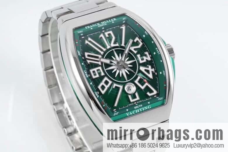ABF highest quality, green yacht, new arrival Franck Muller Vanguard Yachting V45 series ETA2824 movement watch (copy)