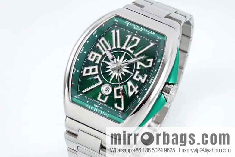 ABF highest quality, green yacht, new arrival Franck Muller Vanguard Yachting V45 series ETA2824 movement watch (copy)