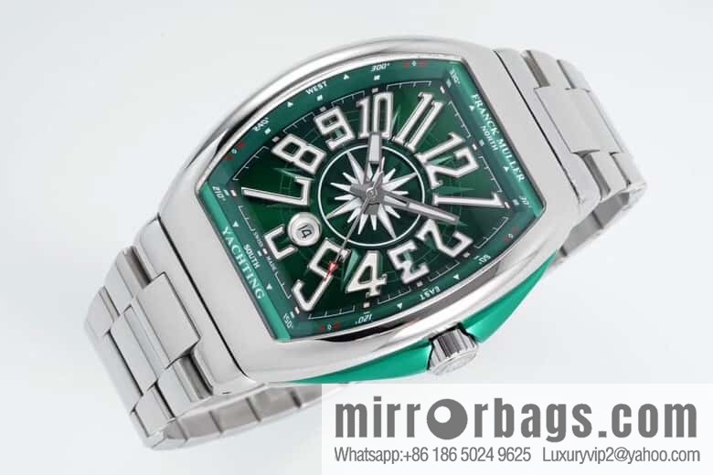 ABF highest quality, green yacht, new arrival Franck Muller Vanguard Yachting V45 series ETA2824 movement watch (copy)