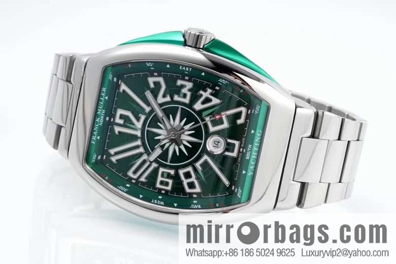 ABF highest quality, green yacht, new arrival Franck Muller Vanguard Yachting V45 series ETA2824 movement watch (copy)