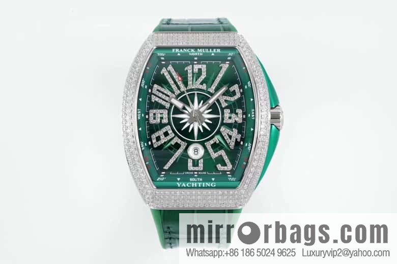 ABF highest quality, green yacht, new arrival Franck Muller Vanguard Yachting V45 ETA2824 movement watch
