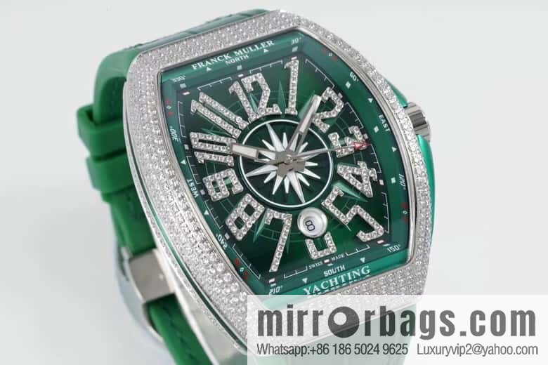 ABF highest quality, green yacht, new arrival Franck Muller Vanguard Yachting V45 ETA2824 movement watch