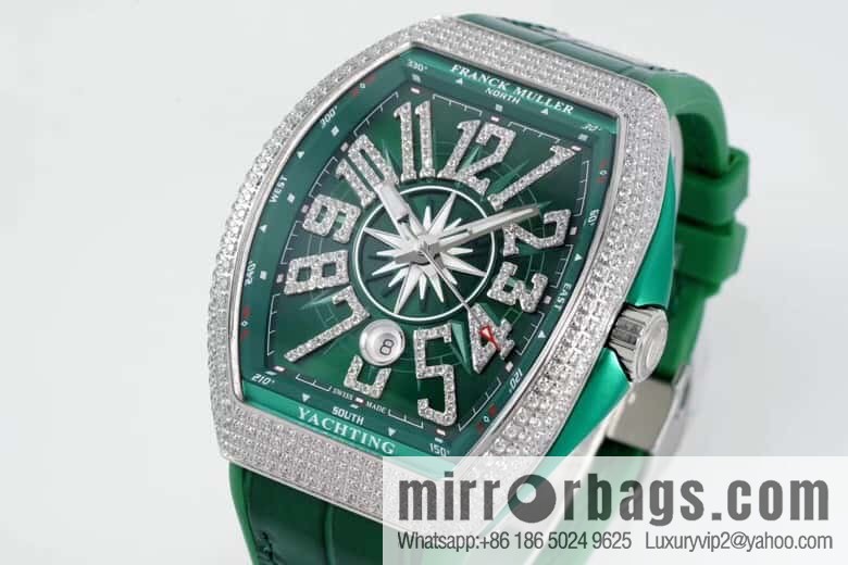 ABF highest quality, green yacht, new arrival Franck Muller Vanguard Yachting V45 ETA2824 movement watch