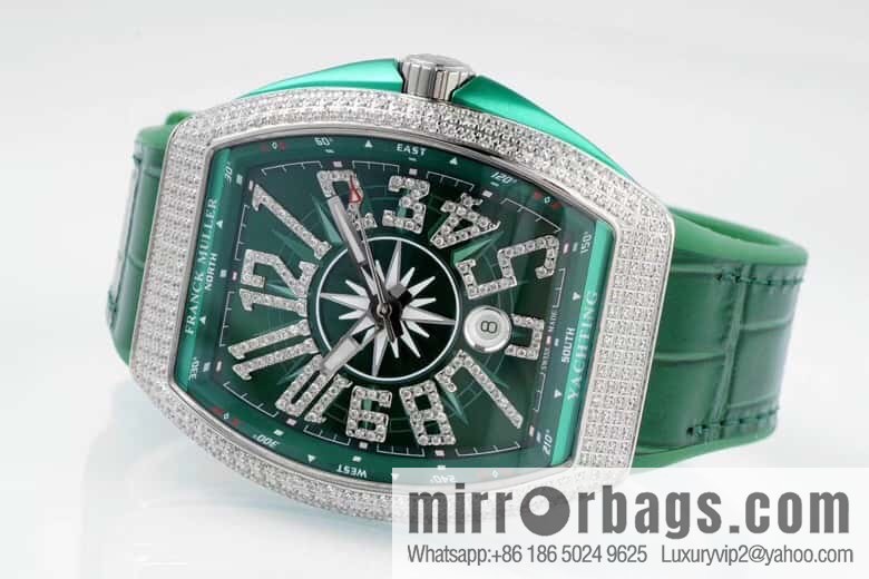 ABF highest quality, green yacht, new arrival Franck Muller Vanguard Yachting V45 ETA2824 movement watch