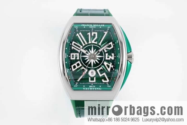 ABF highest quality, green yacht, new arrival Franck Muller Vanguard Yachting V45 ETA2824 movement watch
