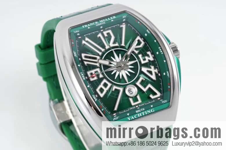 ABF highest quality, green yacht, new arrival Franck Muller Vanguard Yachting V45 ETA2824 movement watch