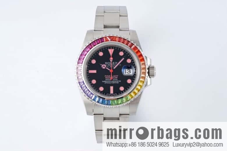 Rolex 3135 Single Calendar Movement Rainbow Circle Submariner
