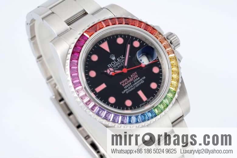 Rolex 3135 Single Calendar Movement Rainbow Circle Submariner