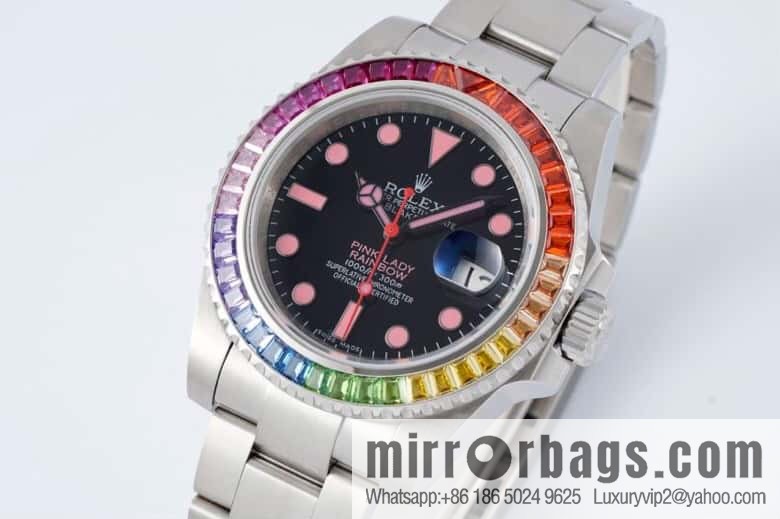 Rolex 3135 Single Calendar Movement Rainbow Circle Submariner