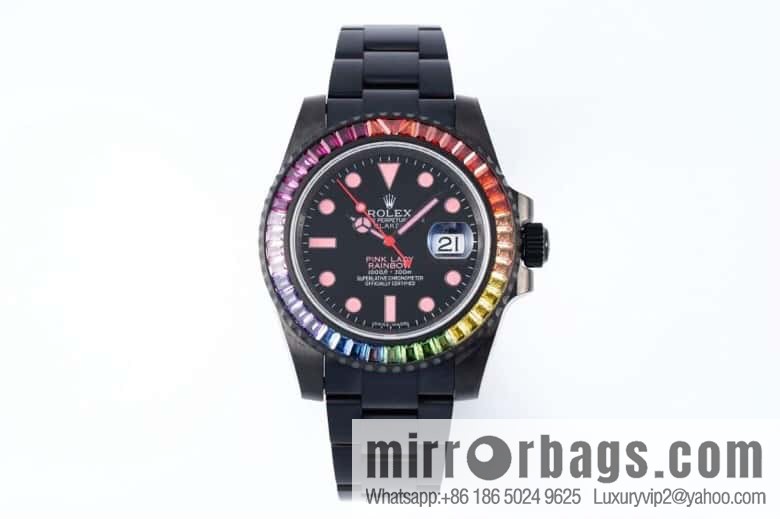 Rolex 3135 Single Calendar Movement Rainbow Circle Submariner