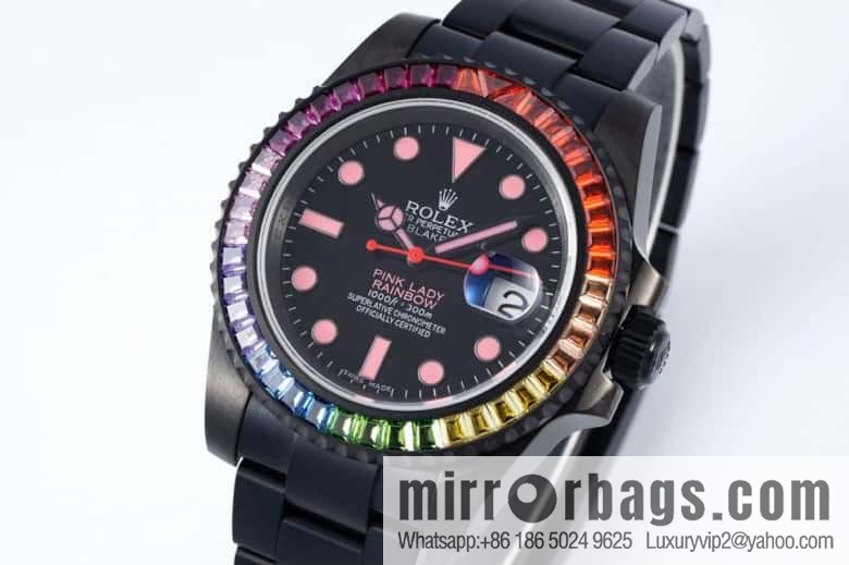 Rolex 3135 Single Calendar Movement Rainbow Circle Submariner
