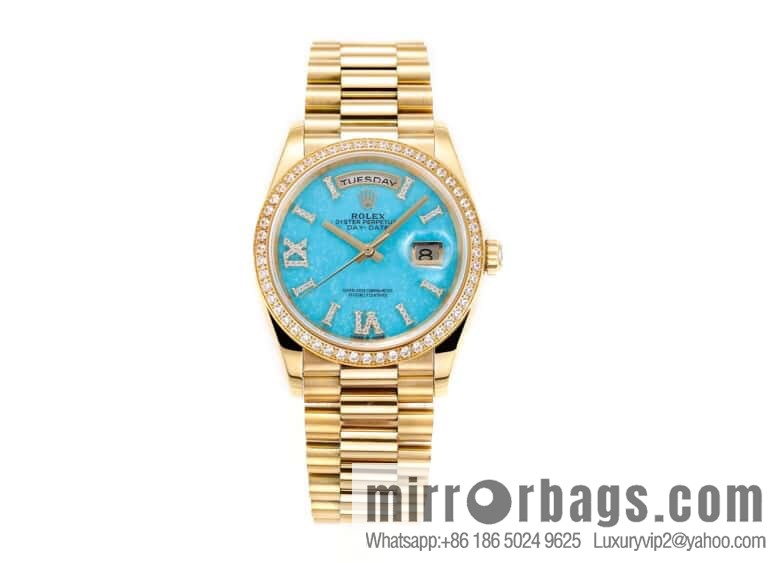 RA. Factory shocked the release of ROLEX Rolex 36mmDD gem plate series watch 128238