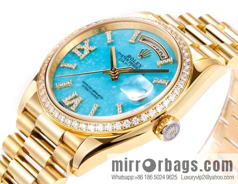 RA. Factory shocked the release of ROLEX Rolex 36mmDD gem plate series watch 128238