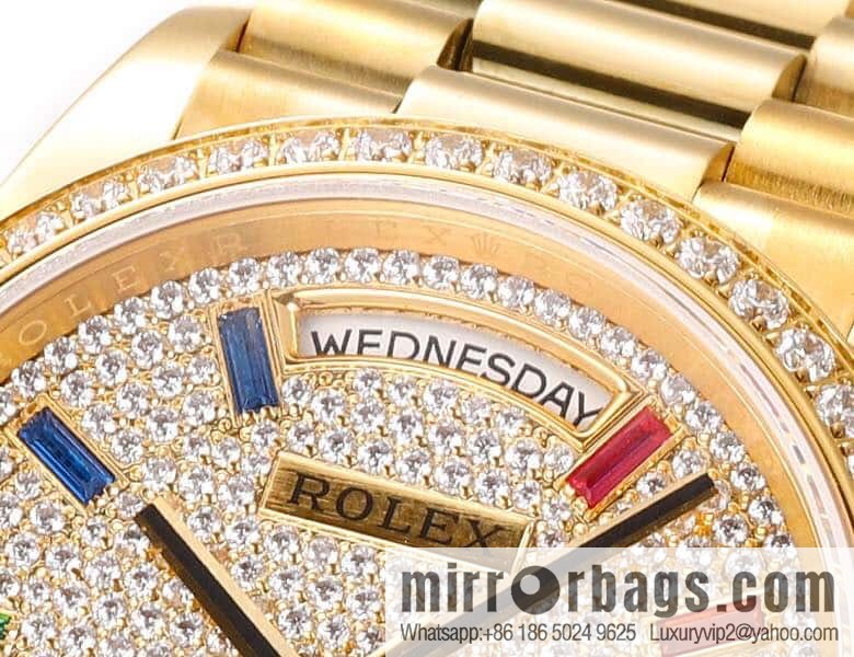 RA. Factory shocked the release of ROLEX Rolex 36mmDD gem plate series watch 128238