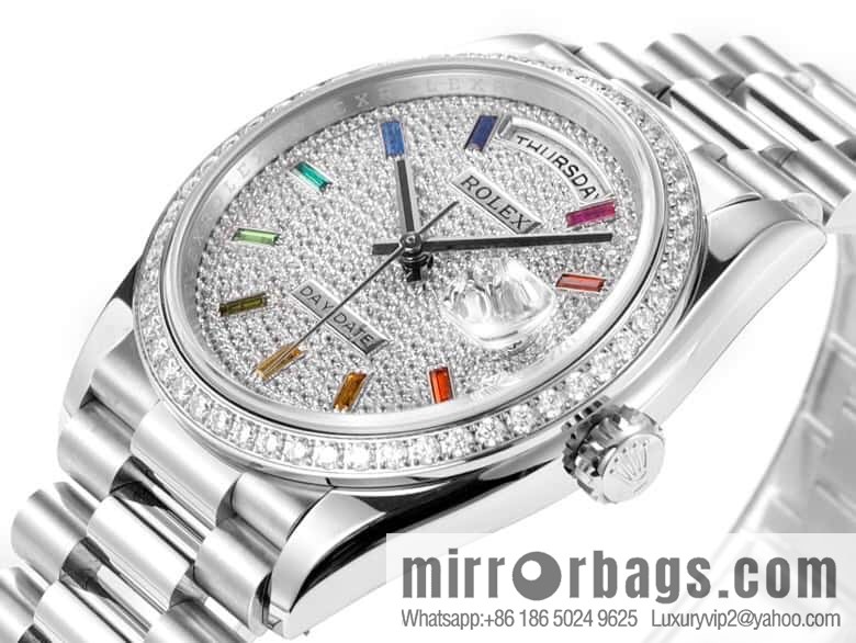 RA. Factory shocked the release of ROLEX Rolex 36mmDD gem plate series watch 128238