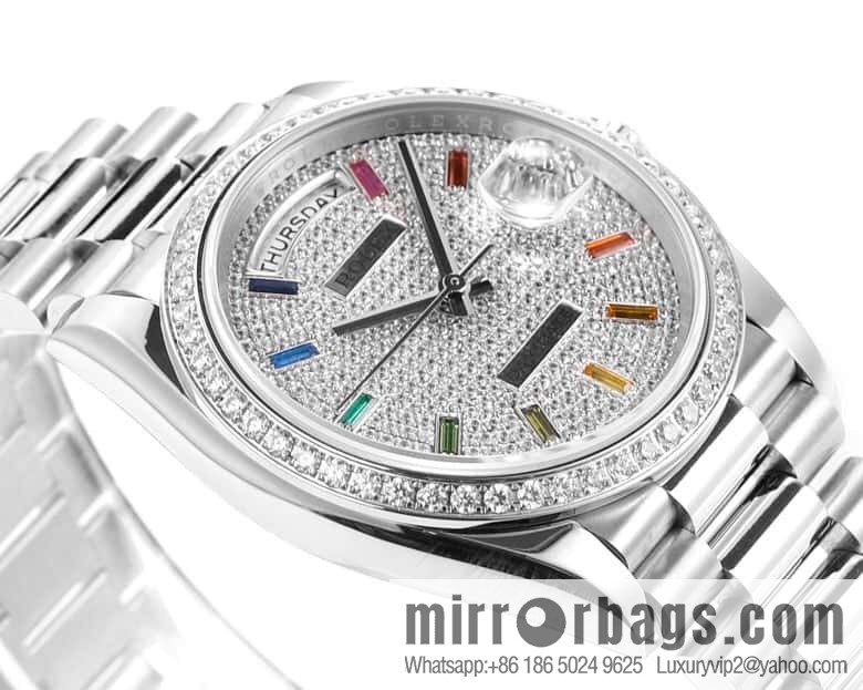 RA. Factory shocked the release of ROLEX Rolex 36mmDD gem plate series watch 128238