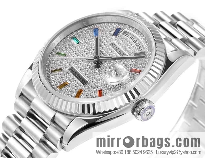 RA. Factory shocked the release of ROLEX Rolex 36mmDD gem plate series watch 128238