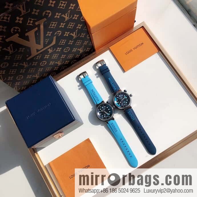 Original LV - TAMBOUR series LV mechanical watch QA172A TAMBOUR STREET DIVER stainless steel automatic watch, 44mm