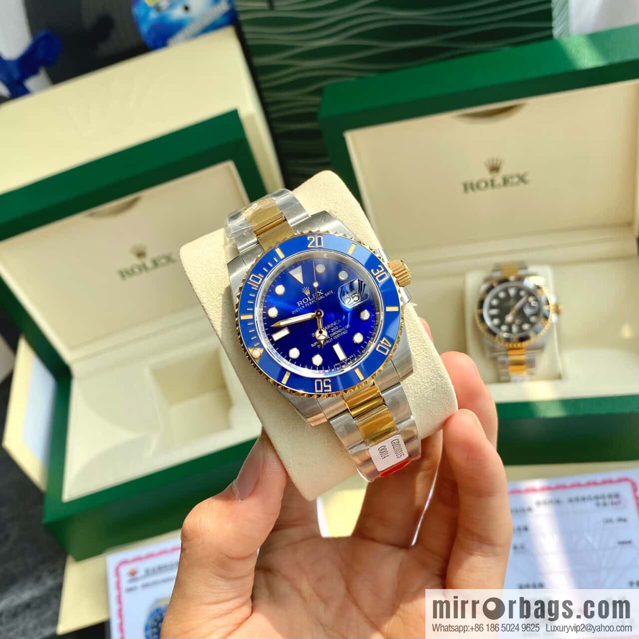 18K gold Rolex Submariner series imported Swiss ETA 2836-2 automatic mechanical movement watch