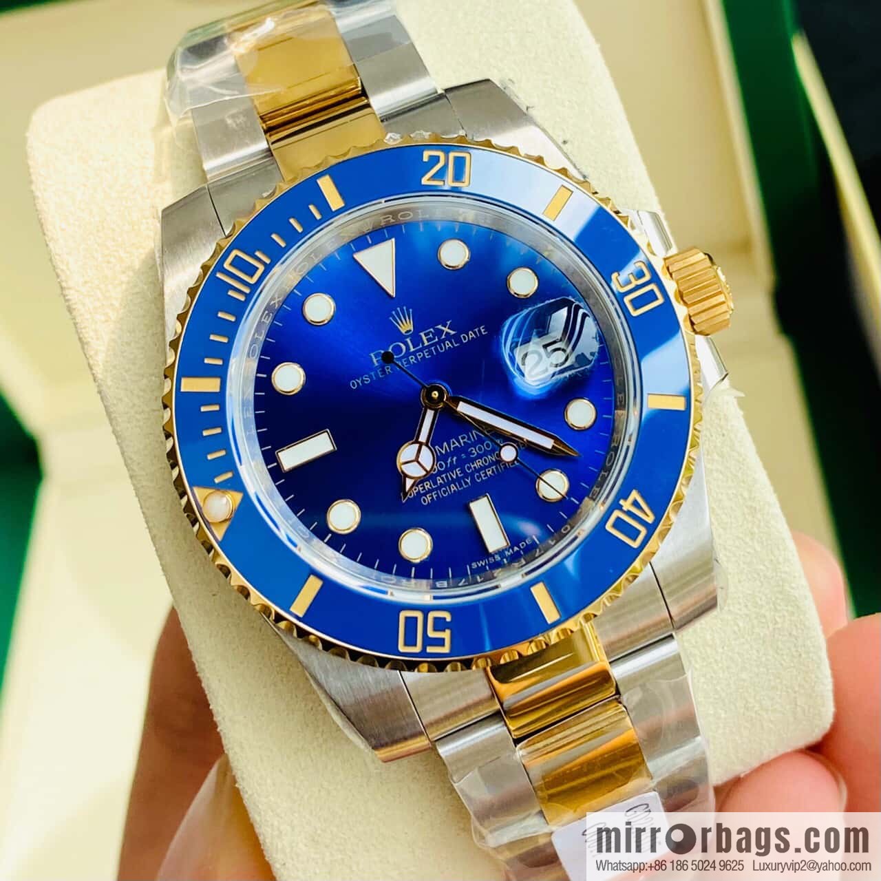 18K gold Rolex Submariner series imported Swiss ETA 2836-2 automatic mechanical movement watch