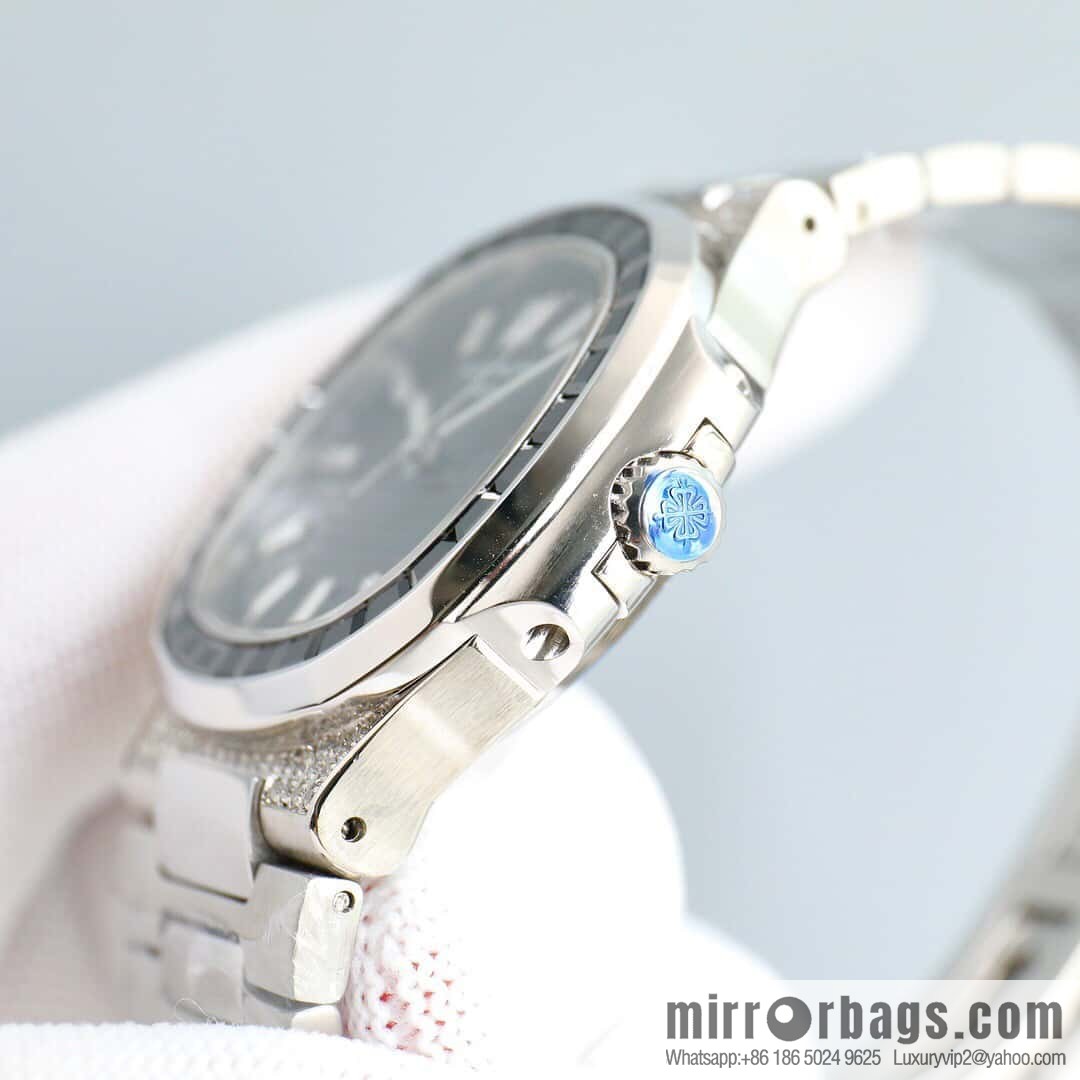 T square diamond ring literal steel belt - Patek Philippe Nautilus 5711 diamond-encrusted limited edition series Cal.324 movement watch