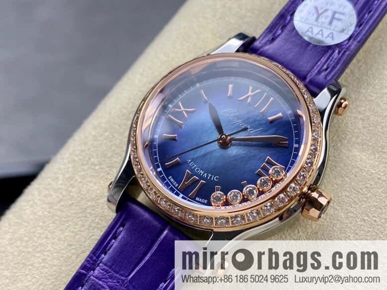 [YF Factory2023 wall crack recommendation, the latest masterpiece] Chopard happy Sports series 274893-5016 (mint purple mother shell - pearlescent purple)