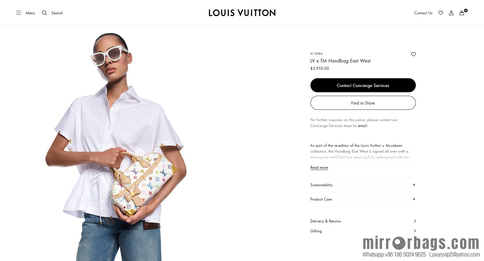 LV M13084 LV x TM Handbag East West