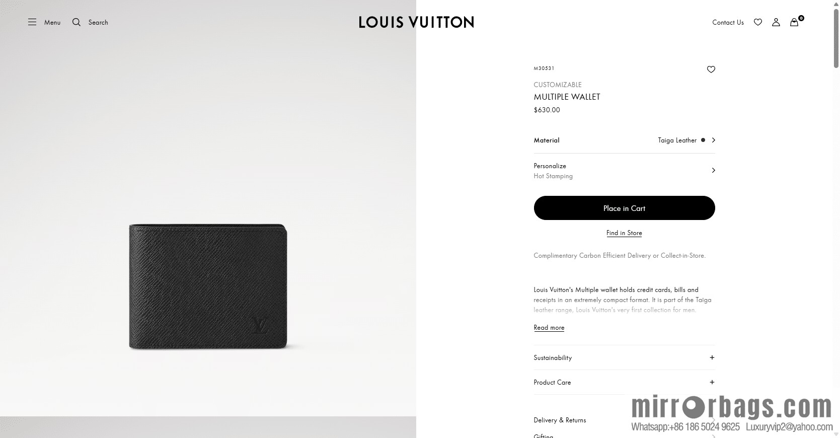 LV Multiple Wallet M30531 [Official Chip Edition]