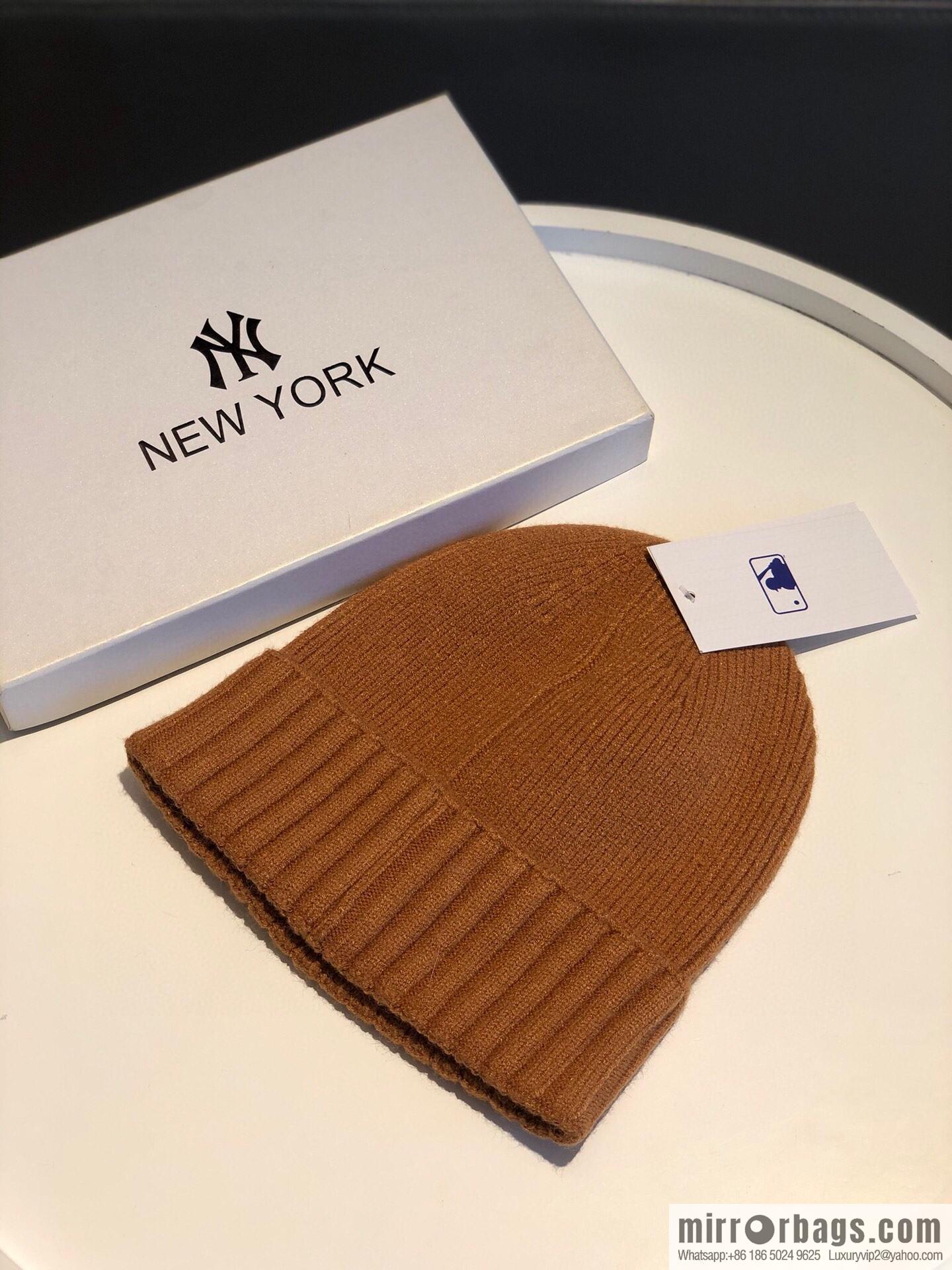 MLB-NY Plush thermal wool knitted hat