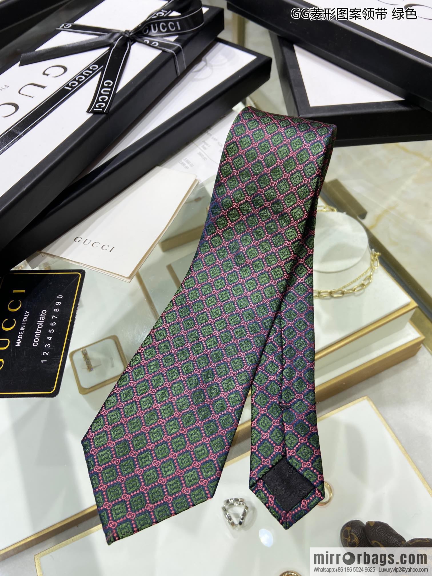 GUCCI Gucci 100% Top Jacquard Silk GG Rhombus Pattern Tie 571800
